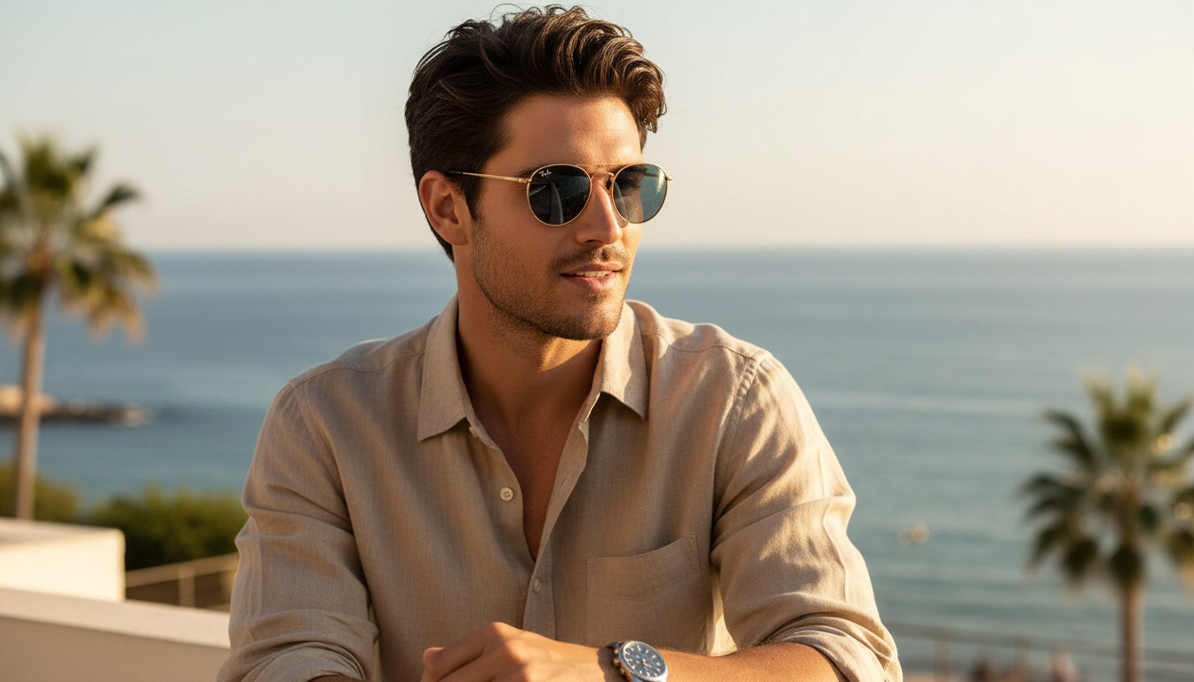 Vista frontal Ray-Ban ROUND METAL (RB3447 - 92023F)