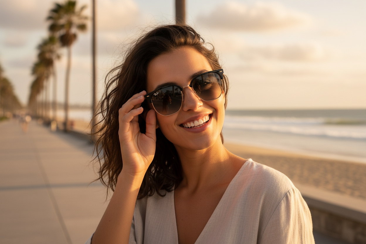 Framifrån Ray-Ban NEW CLUBMASTER (RB4416 - 672071)