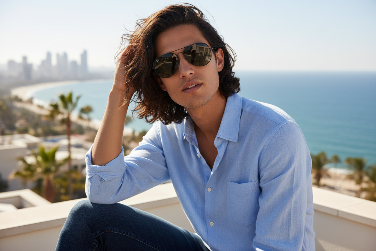 Vooraanzicht Ray-Ban BAIN BRIDGE (RB3735 - 002/B1)