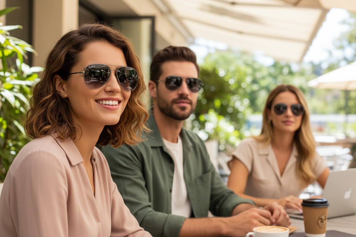 Framifrån Ray-Ban OLD AVIATOR (RB3825 - 004/78)