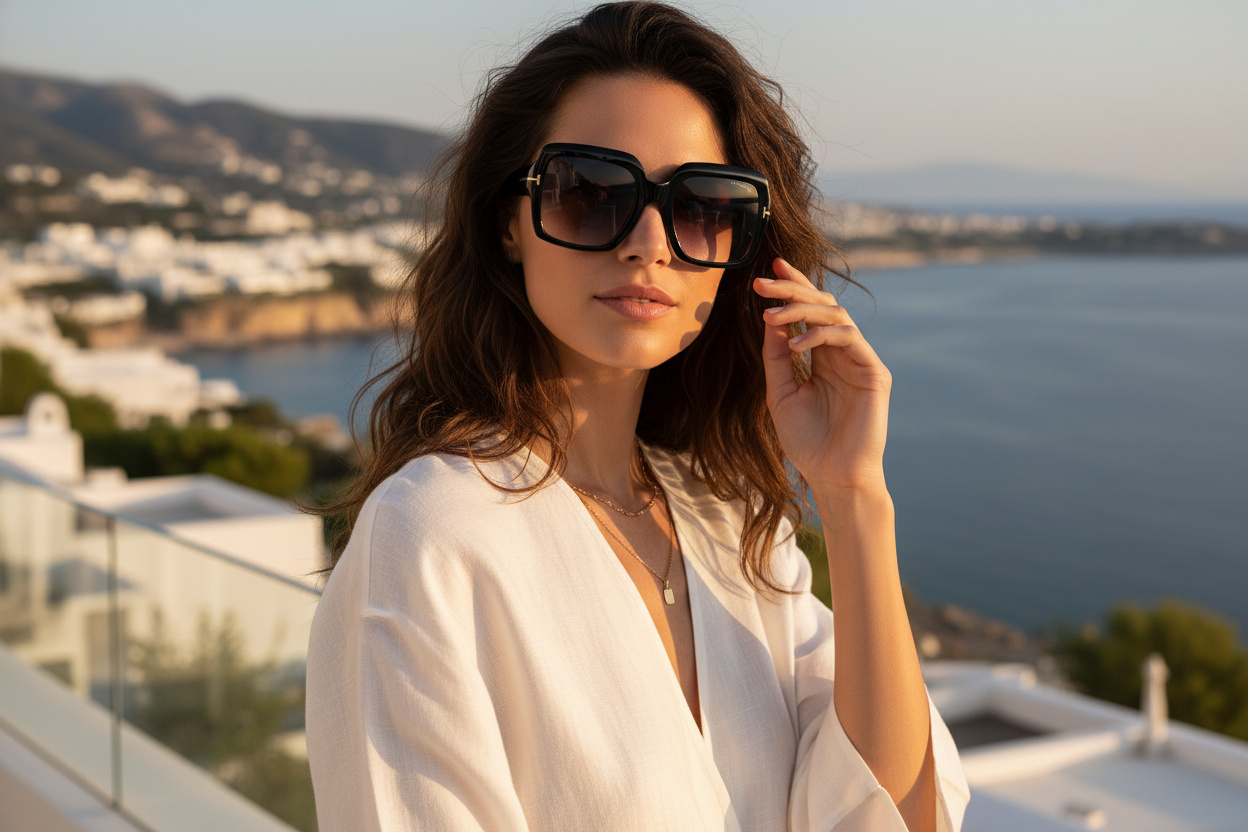 Vista frontal Tom Ford KAYA (FT1082 - 01B)