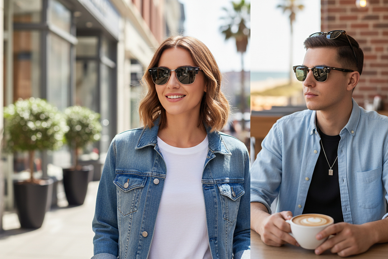 Vista frontal Ray-Ban CLUBMASTER (RB3016 - 1278B1)