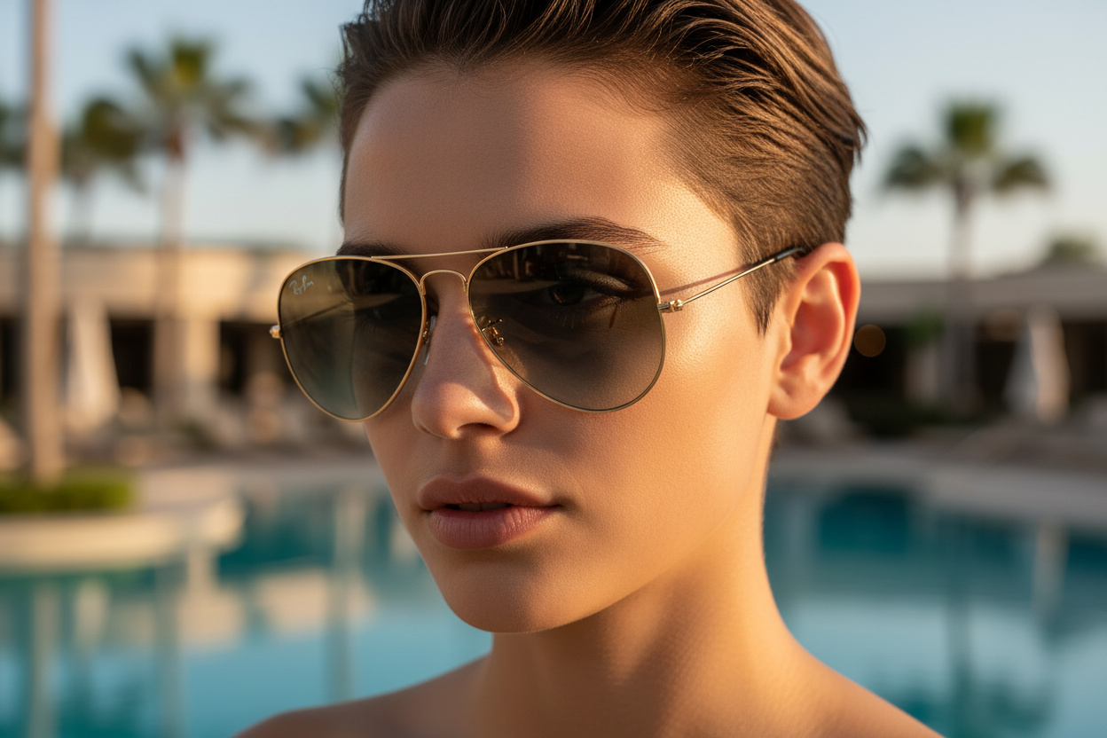 Vista frontal Ray-Ban AVIATOR LARGE METAL (RB3025 - 9271GK)