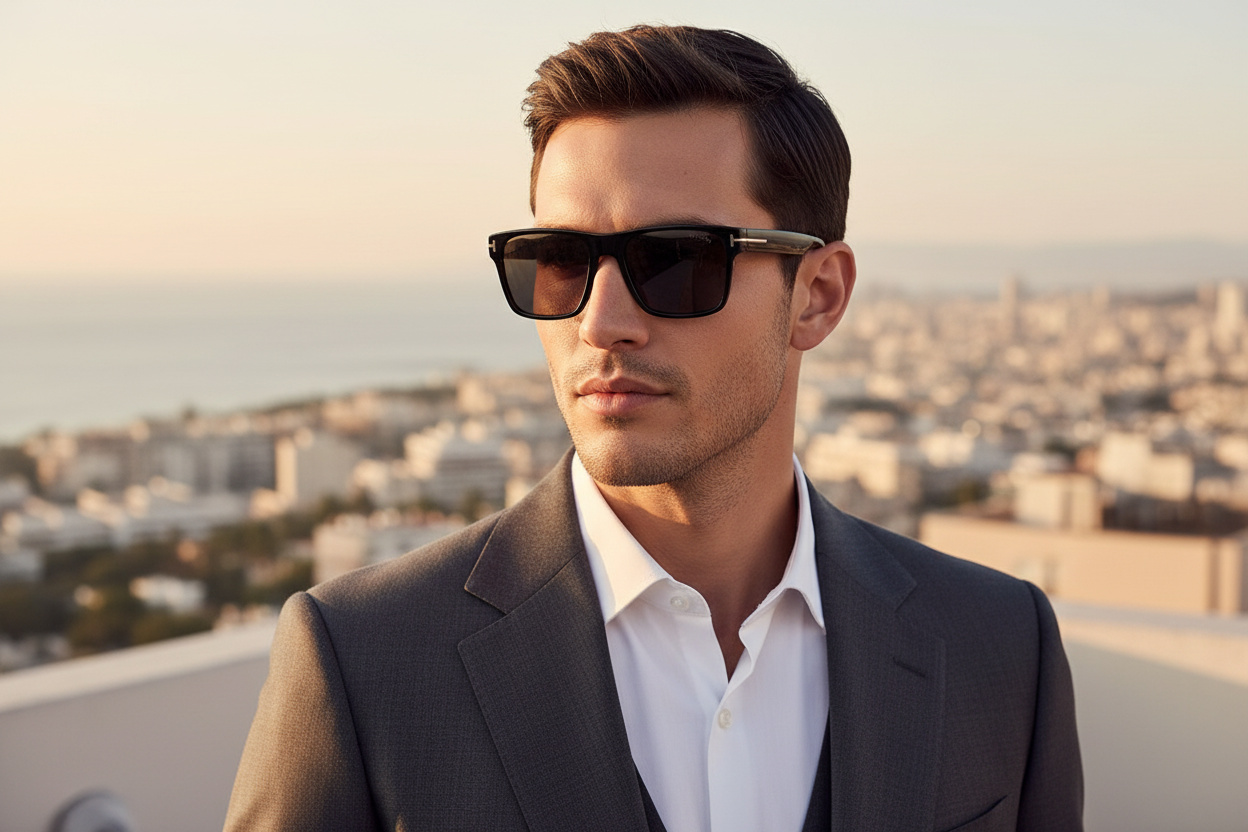 Vista frontal Tom Ford CALDER (FT1205 - 01A)