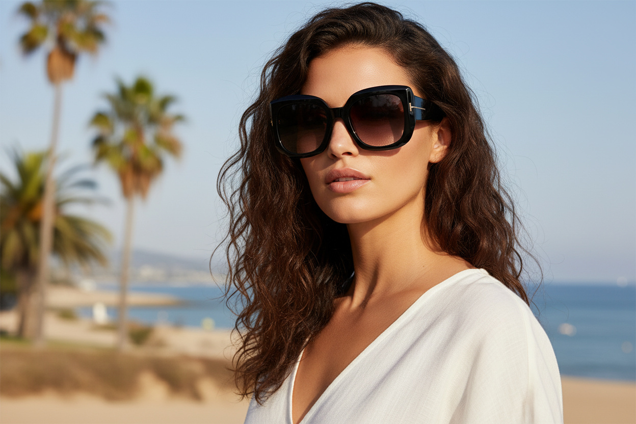 Vista frontal Tom Ford CARLA-02 (FT1220 - 01B)