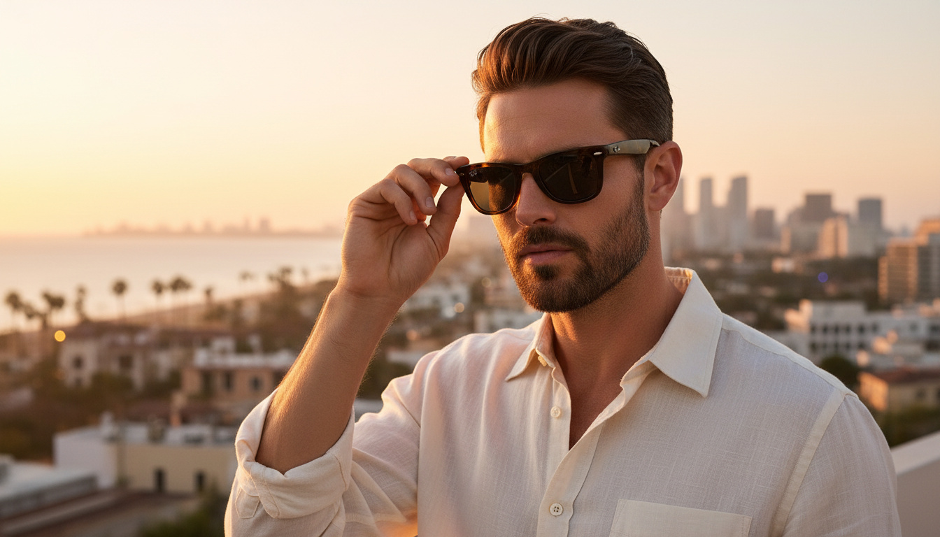 Framifrån Ray-Ban FOLDING WAYFARER (RB4105 - 710/B1)