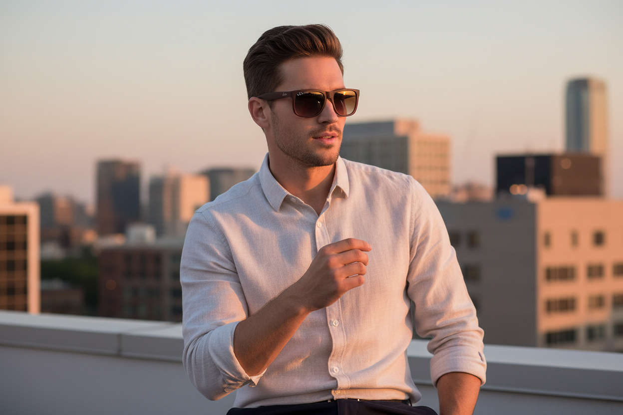 Vista frontal Ray-Ban JUSTIN (RB4165 - 6815A5)
