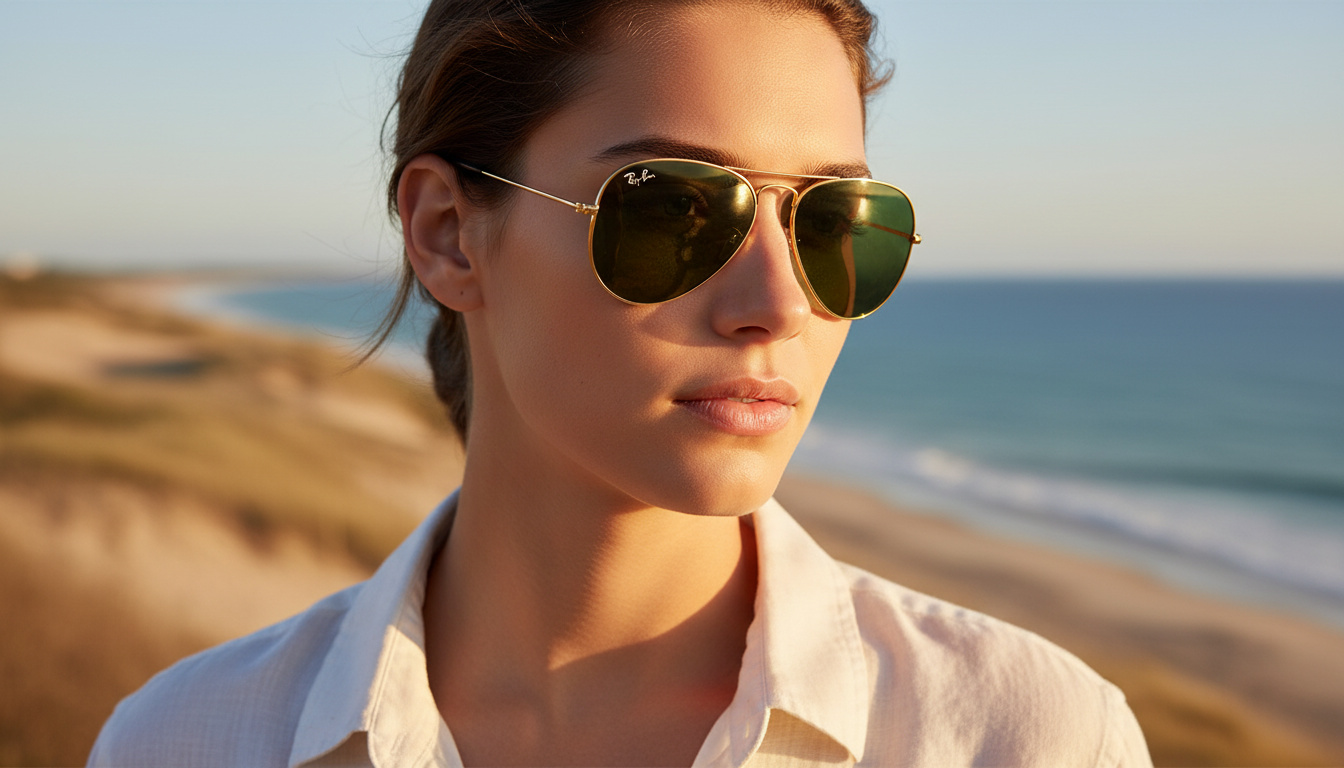 Vista frontal Ray-Ban AVIATOR LARGE METAL (RB3025 - 001)