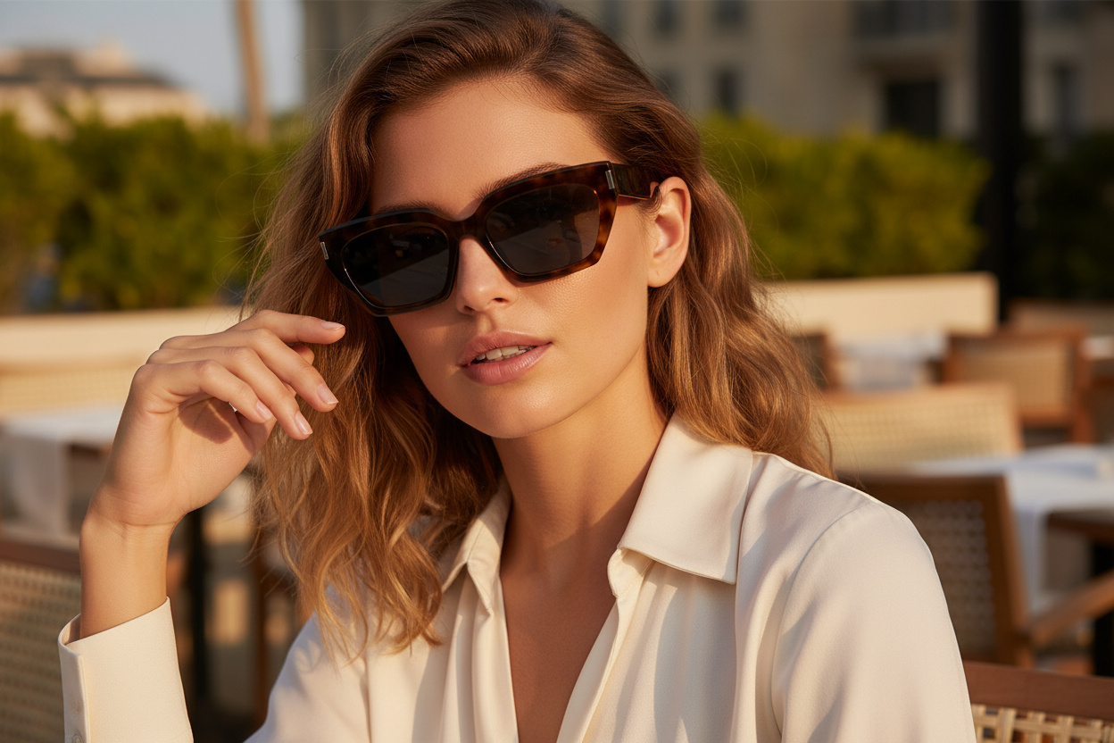 Edestä katsottuna Saint Laurent SL 826 PAGE (002)