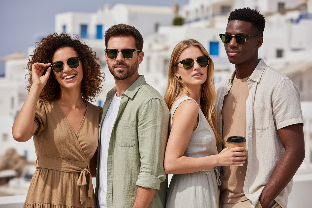 [glasses-front-view] Ray-Ban CLUBMASTER (RB3016 - W0365)