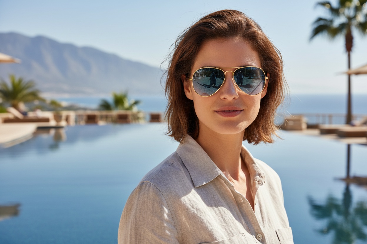 Vista frontal Ray-Ban AVIATOR LARGE METAL (RB3025 - 001/3F)