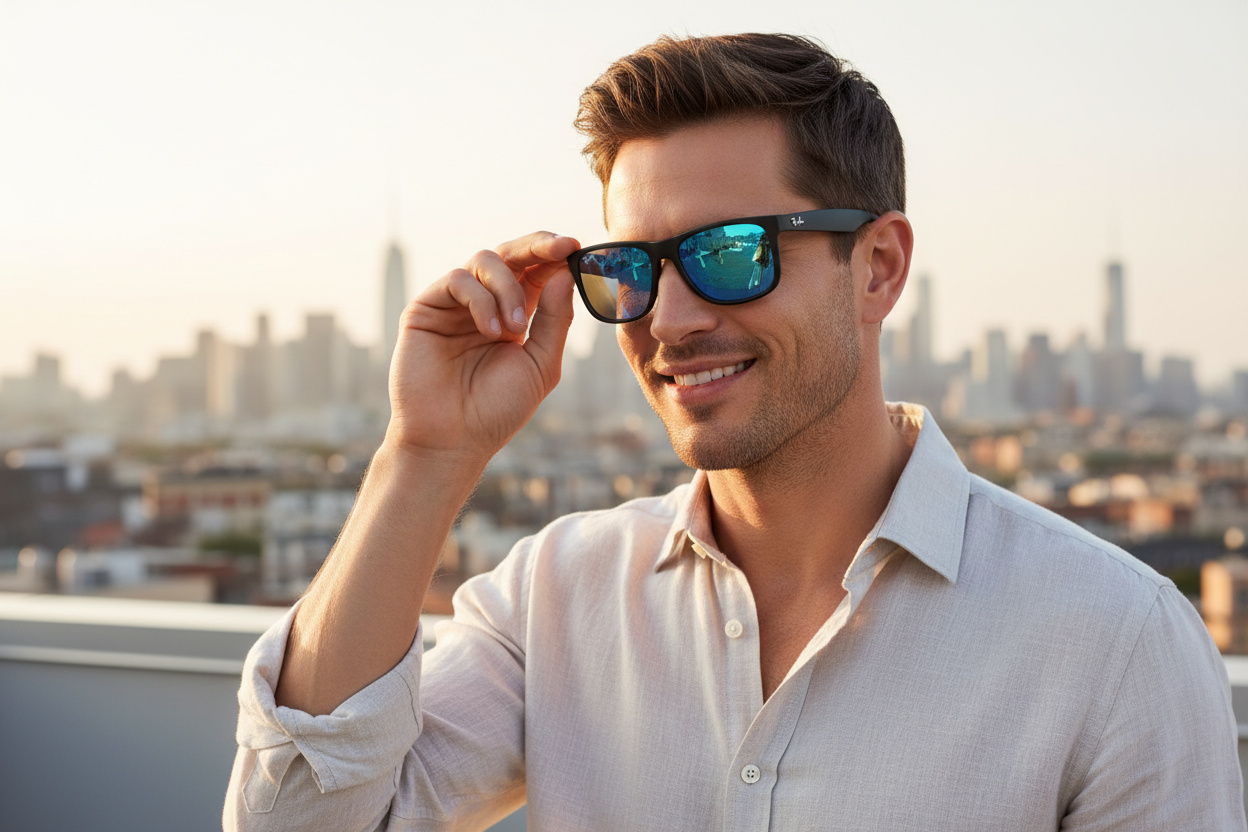 Vista frontal Ray-Ban JUSTIN (RB4165 - 622/55)