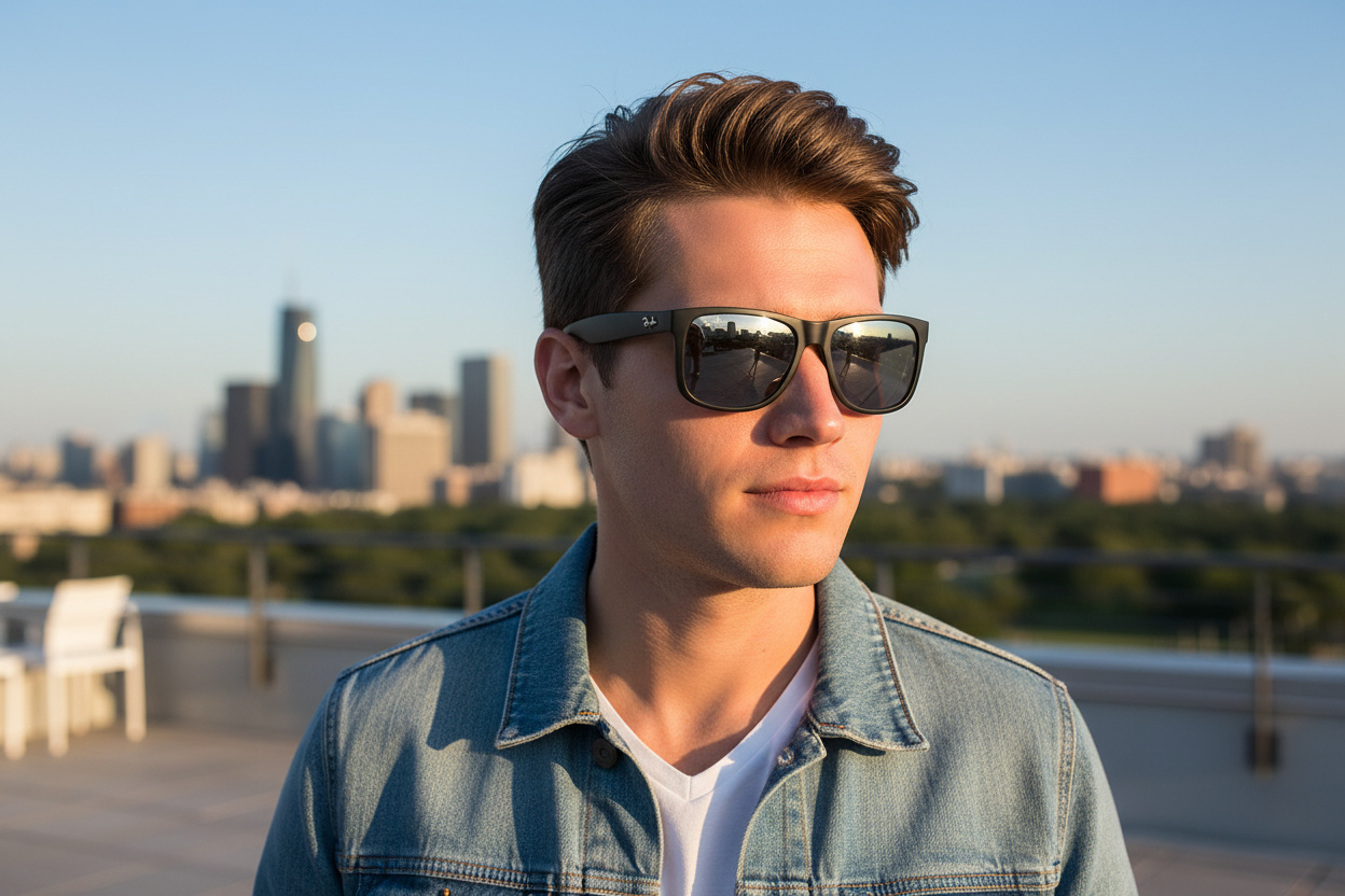 [glasses-front-view] Ray-Ban JUSTIN (RB4165 - 622/6G)