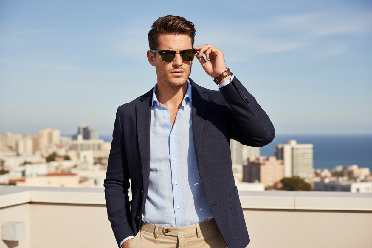 [glasses-front-view] Ray-Ban CLUBMASTER ALUMINUM (RB3507 - 136/N5)