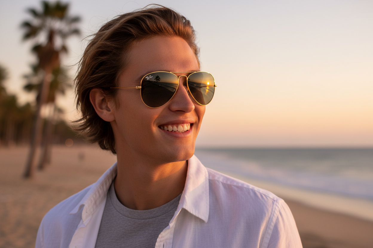 Framifrån Ray-Ban AVIATOR LARGE METAL (RB3025 - 181/71)