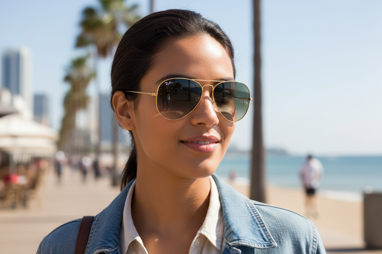 Framifrån Ray-Ban AVIATOR LARGE METAL (RB3025 - 181/71)