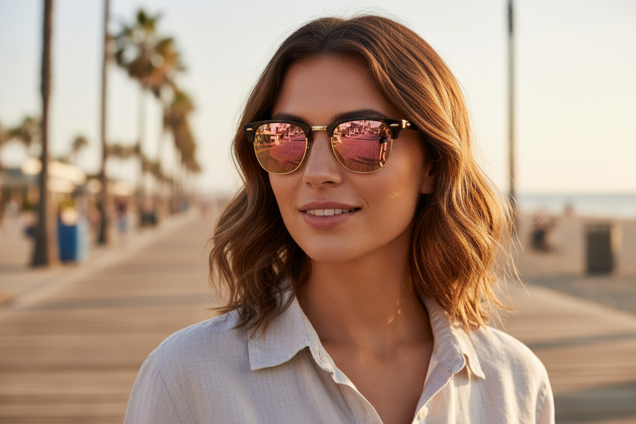 [glasses-front-view] Ray-Ban CLUBMASTER (RB3016 - 990/7O)