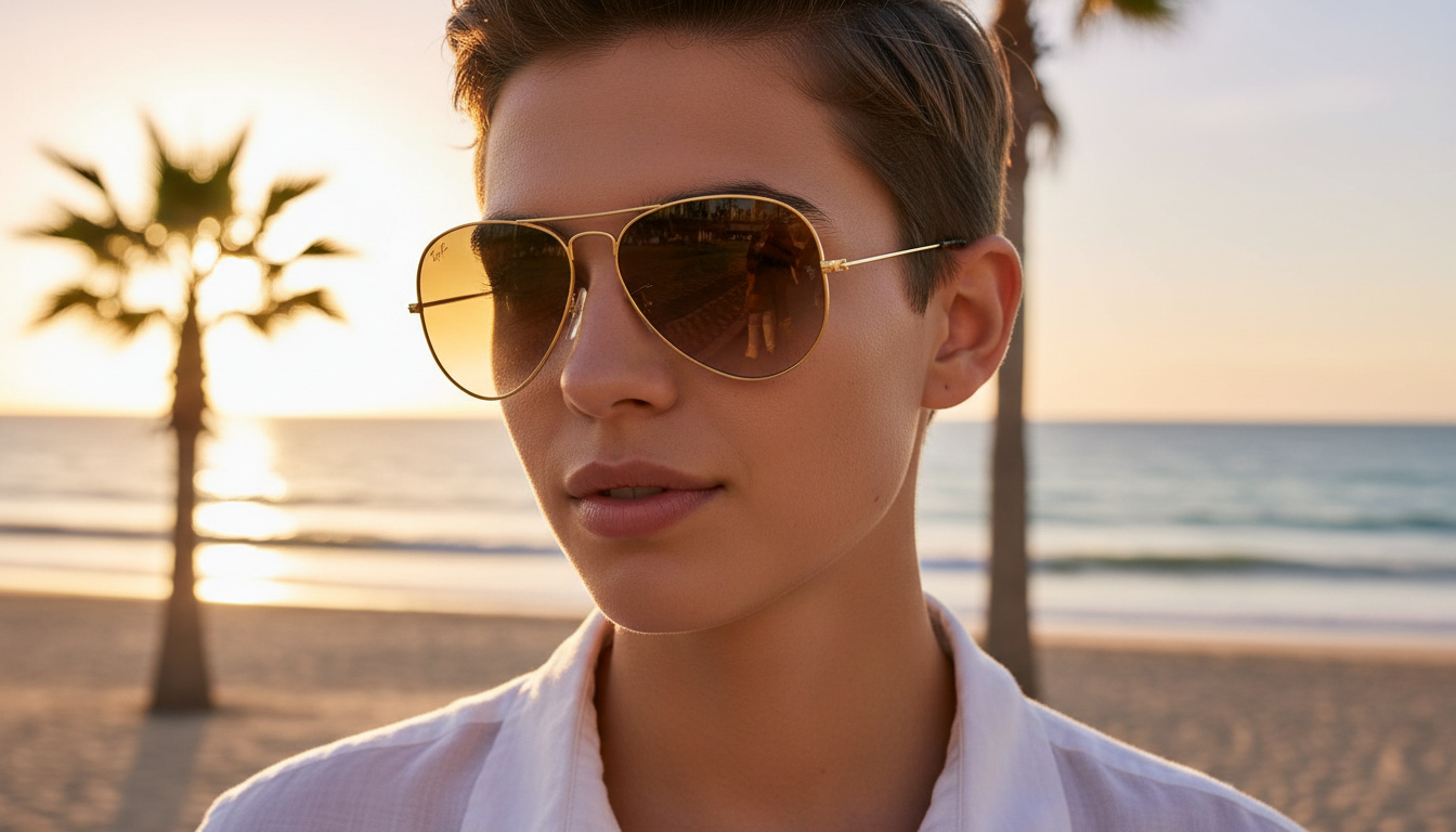[glasses-front-view] Ray-Ban AVIATOR LARGE METAL (RB3025 - 001/51)