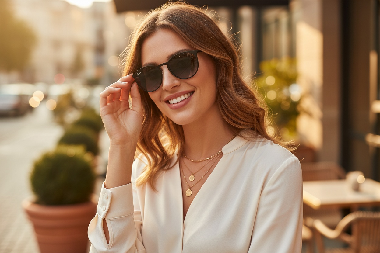 Vista frontal Ray-Ban ERIKA METAL (RB3539 - 002/8G)