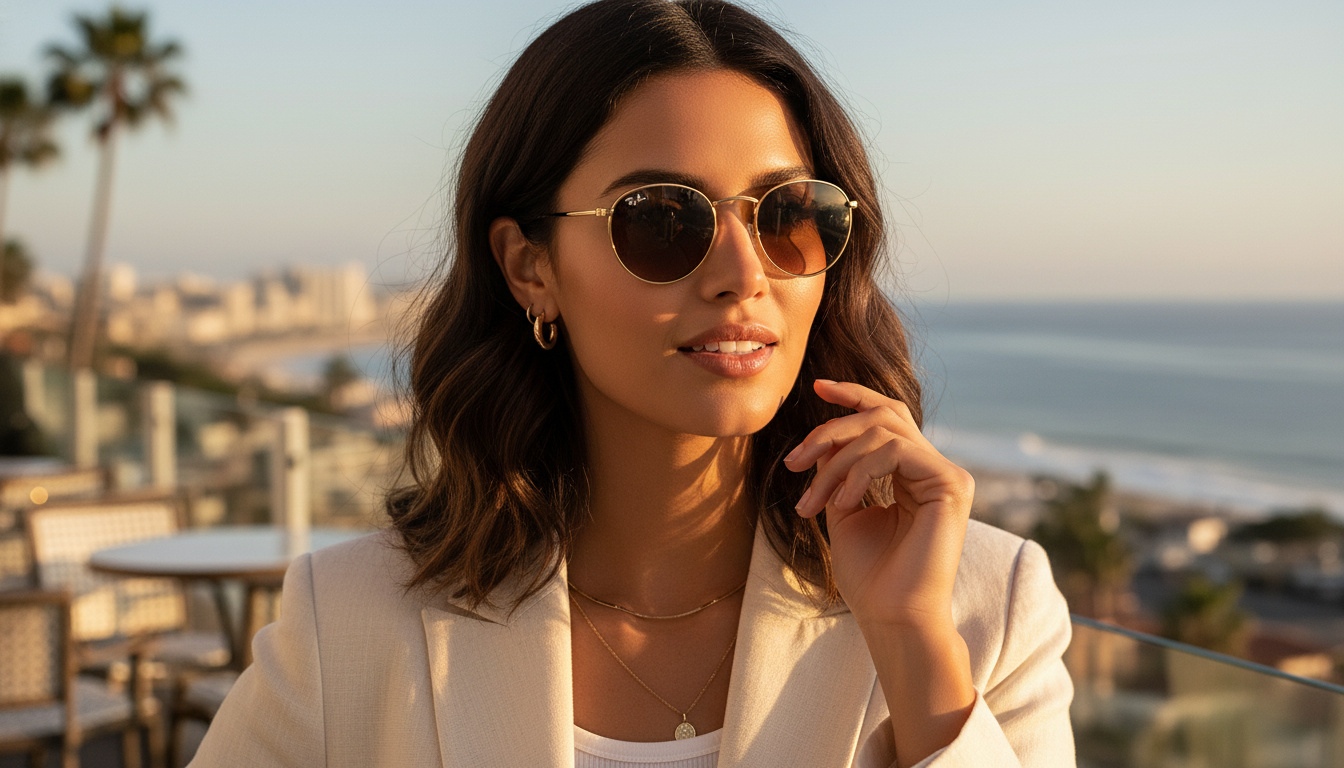 Vista frontal Ray-Ban ROUND METAL (RB3447 - 9001A5)