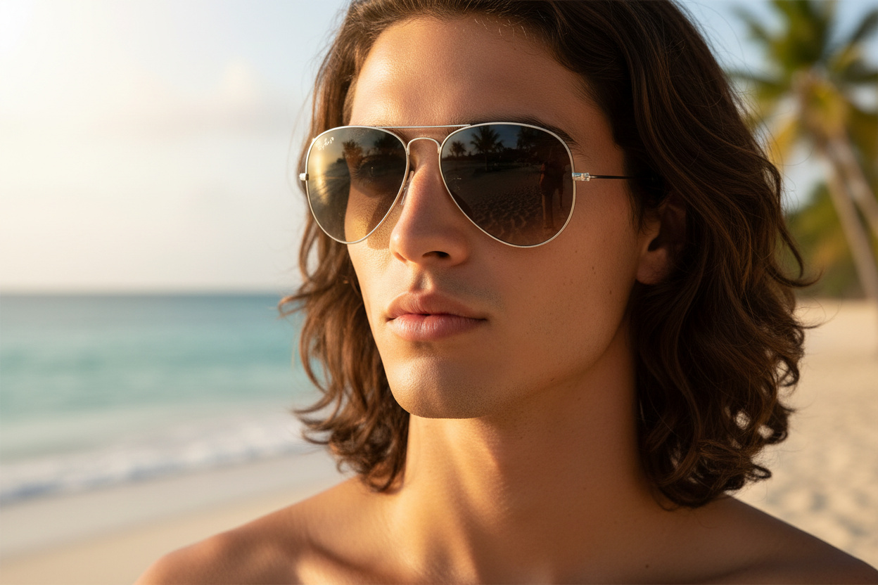 [glasses-front-view] Ray-Ban AVIATOR LARGE METAL (RB3025 - 003/32)