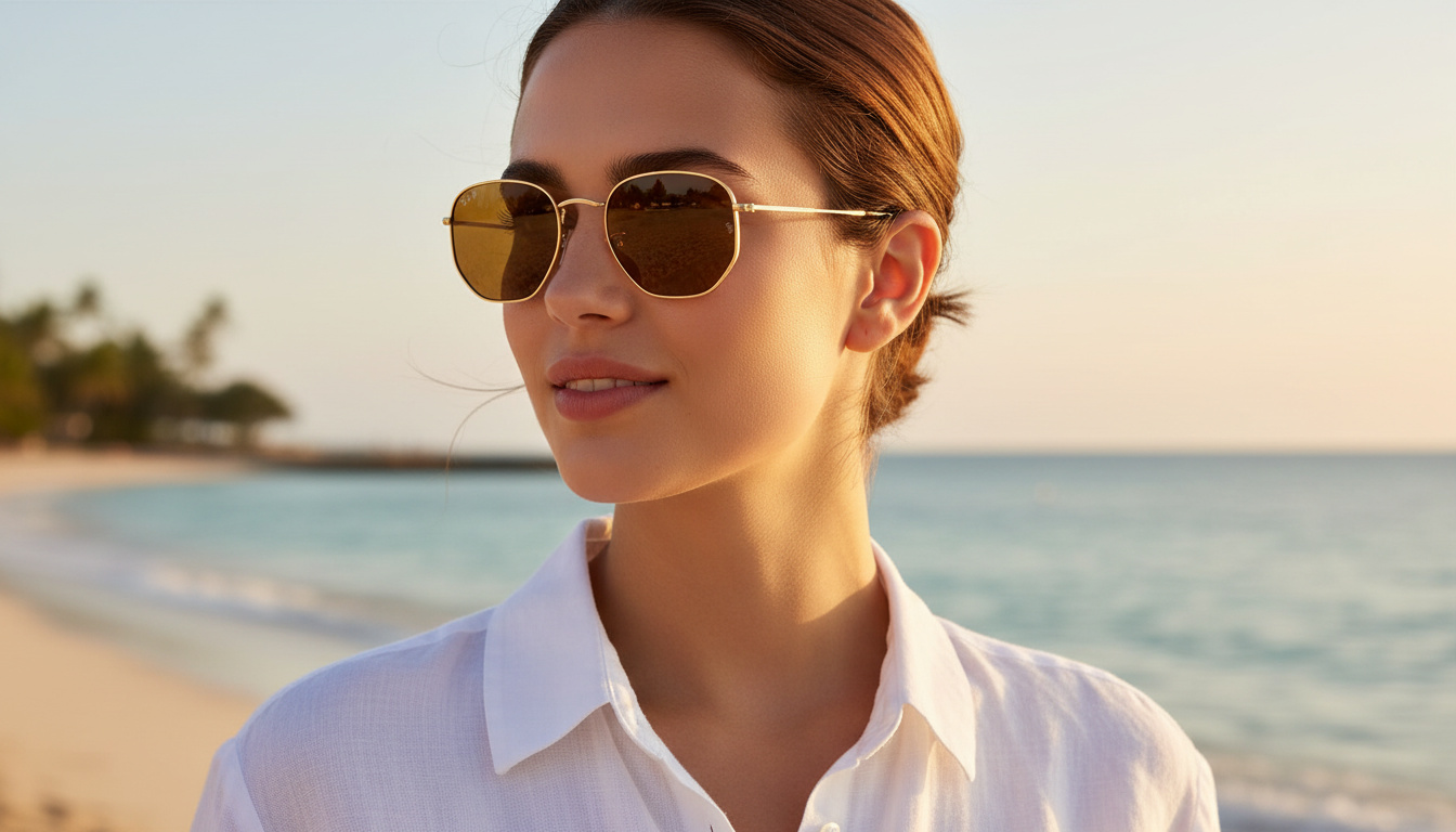 Vista frontal Ray-Ban HEXAGONAL (RB3548N - 001/57)