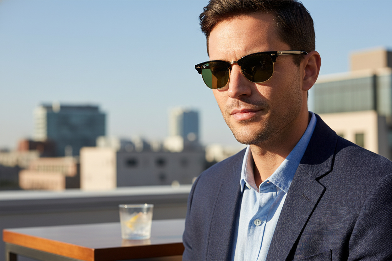 Vista frontal Ray-Ban CLUBMASTER (RB3016 - 901/58)