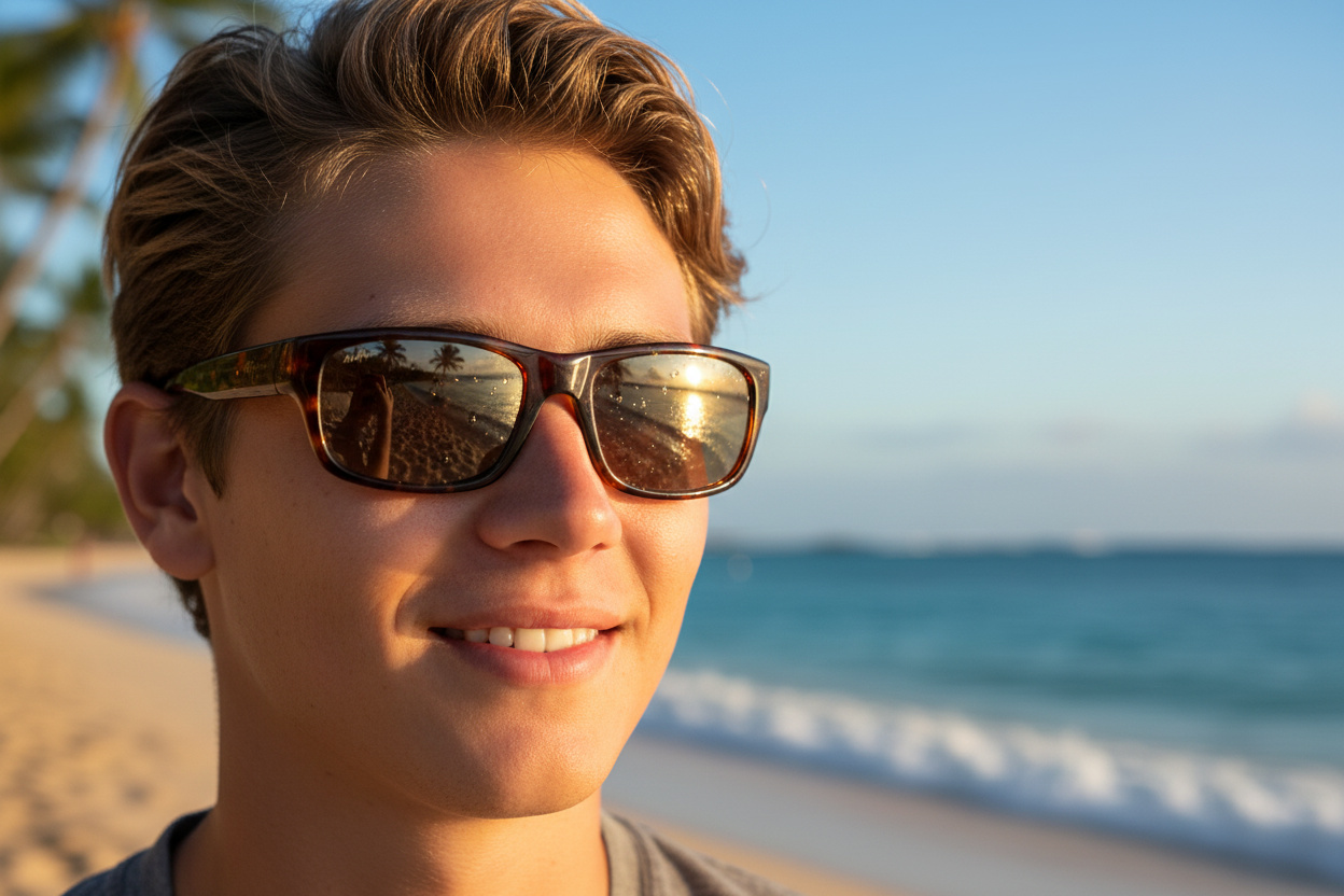 Framifrån Maui Jim Stingray (H103-10)