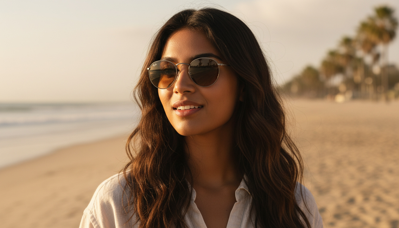 Vista frontal Ray-Ban ROUND METAL (RB3447N - 004/51)