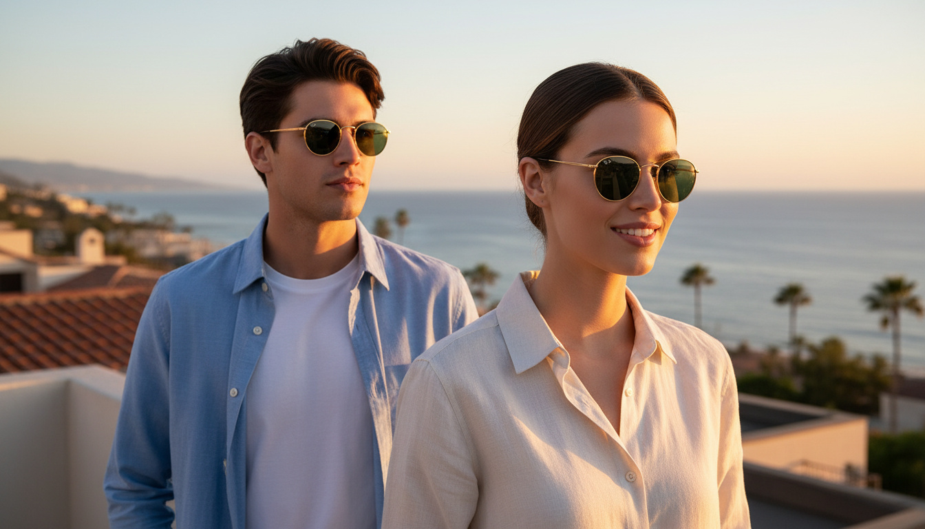 Vista frontal Ray-Ban ROUND METAL (RB3447N - 001)