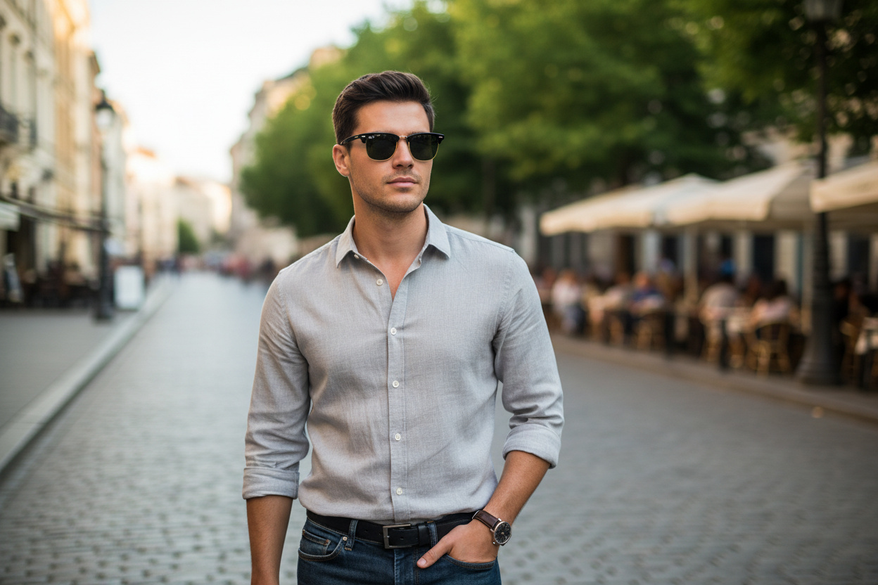[glasses-front-view] Ray-Ban CLUBMASTER METAL (RB3716 - 187/58)
