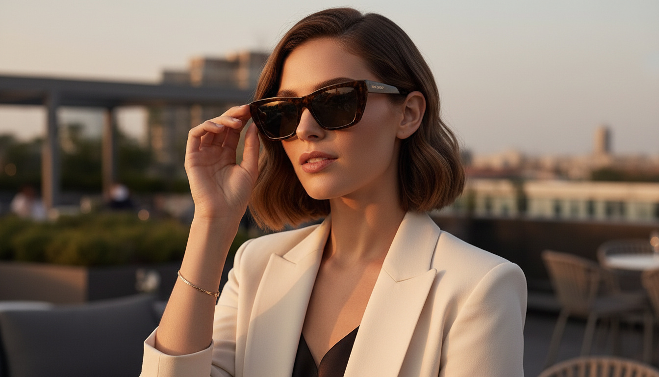 [glasses-front-view] Saint Laurent SL 276 MICA (002)
