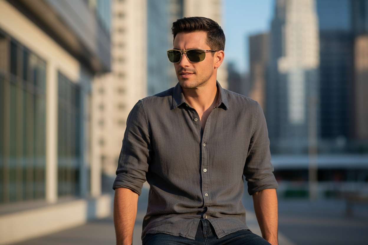 Vista frontal Ray-Ban OLYMPIAN I DELUXE (RB3119M - 001/31)