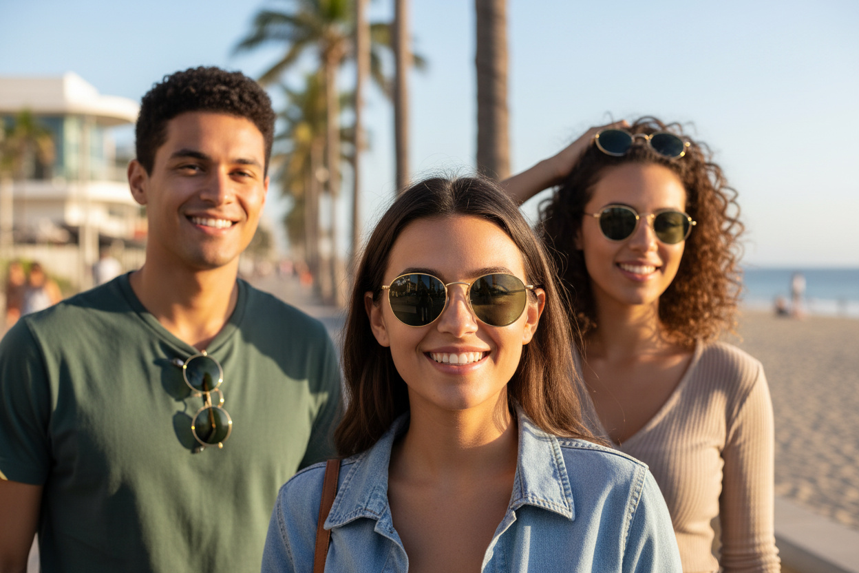 Vista frontal Ray-Ban ROUND METAL (RB3447 - 919631)