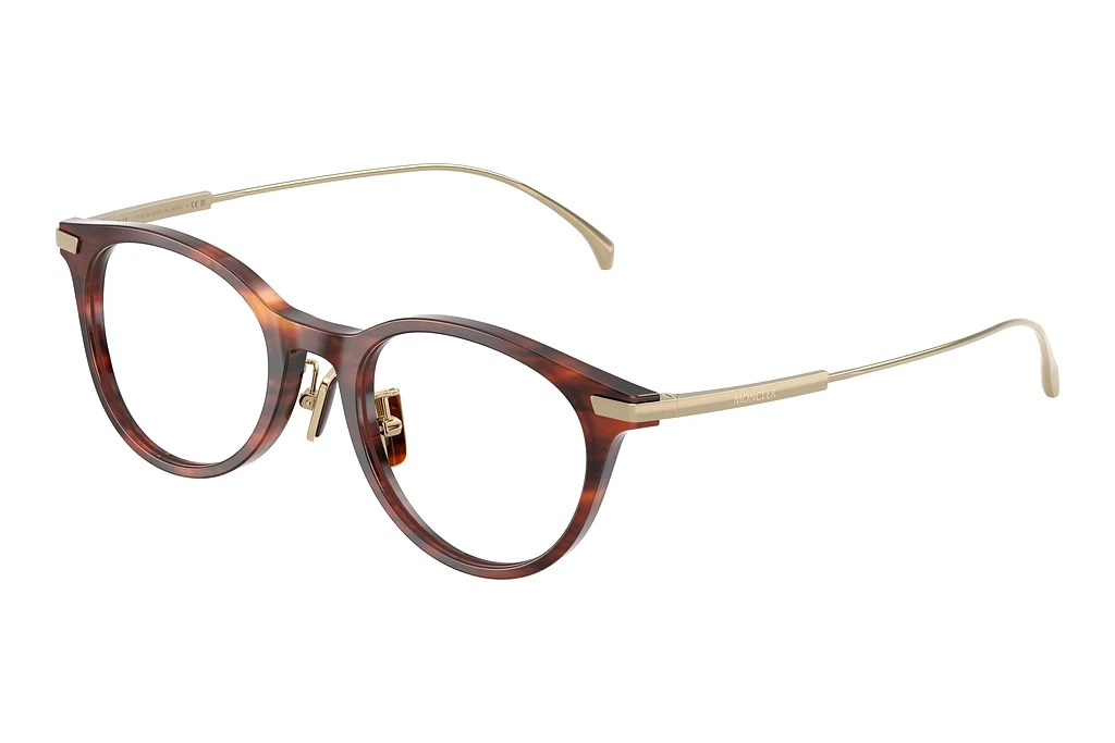 Moncler   ME2022D 3034 Shiny Striped Brown Havana