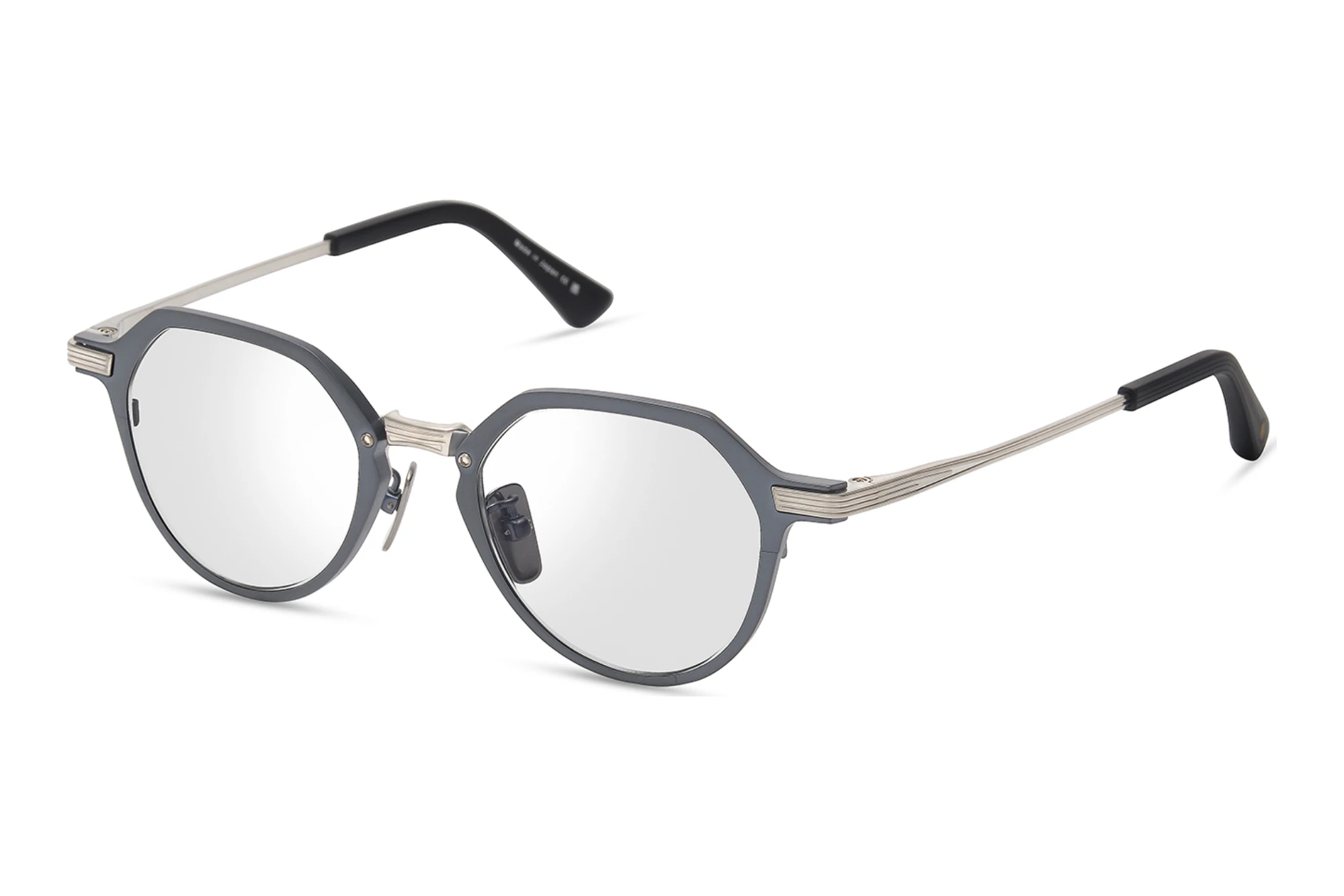 DITA   DTX-186 04A MATTE DARK NAVY - BRUSHED SILVER