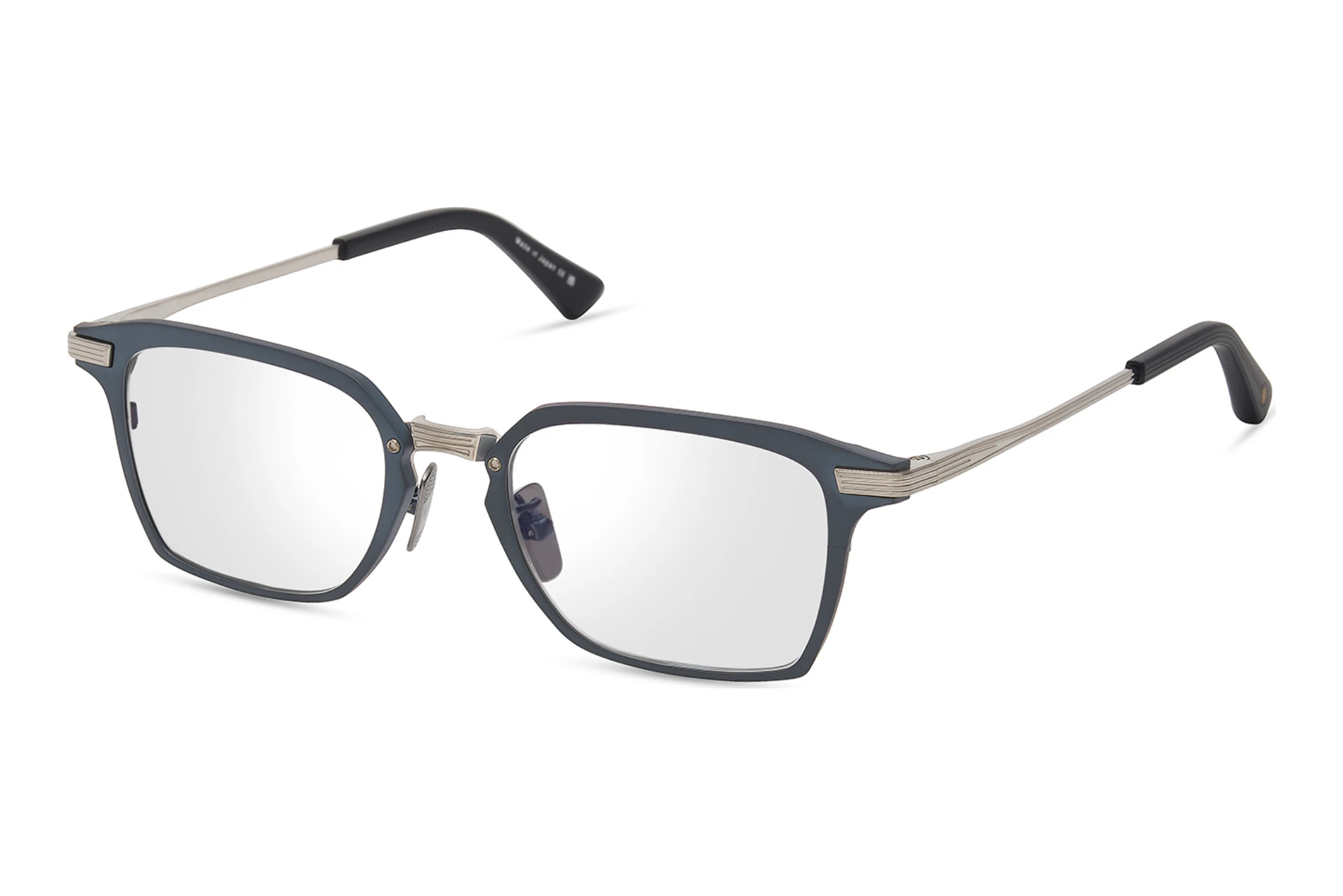 DITA   DTX-187 04A MATTE DARK NAVY - BRUSHED SILVER