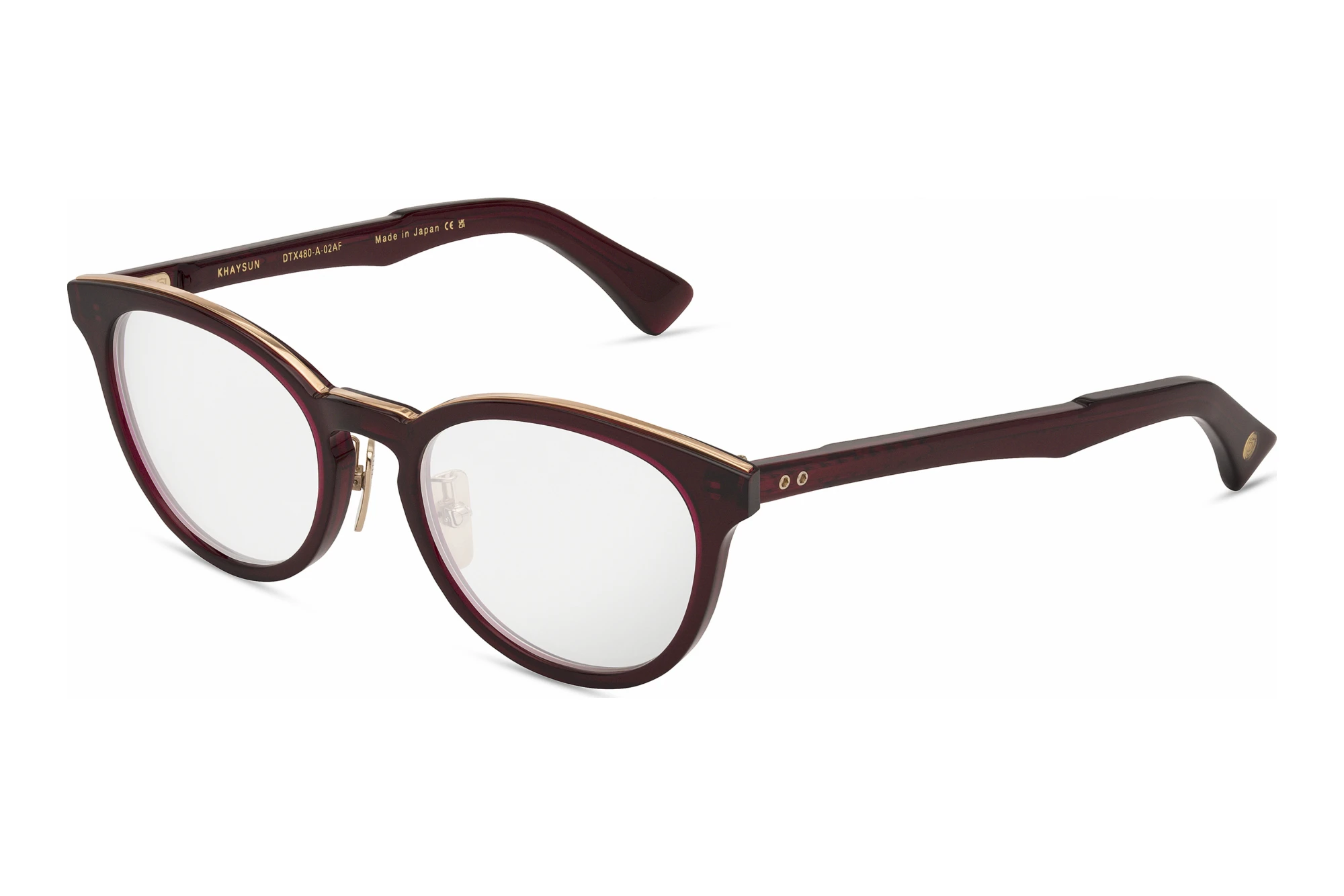 DITA   DTX-480 02A-Asian-Fit HAZY MAROON - ROSE GOLD