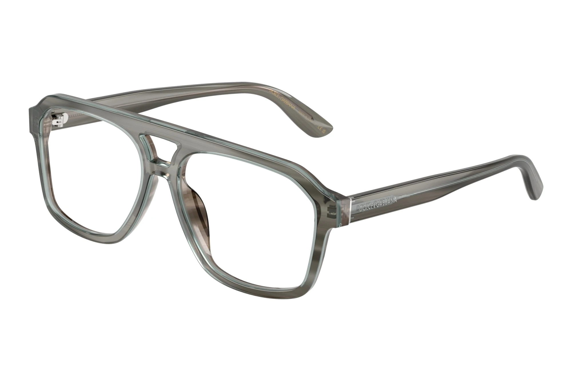 Dolce & Gabbana   DG3452 3479 Transparent Grey On Striped Grey