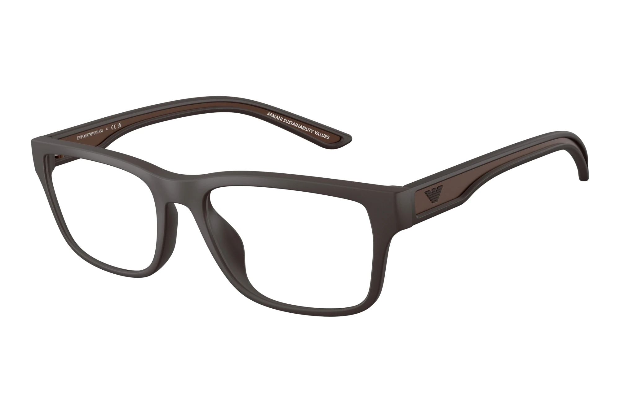Emporio Armani   EA3276U 6186 Rubberized Matte Brown
