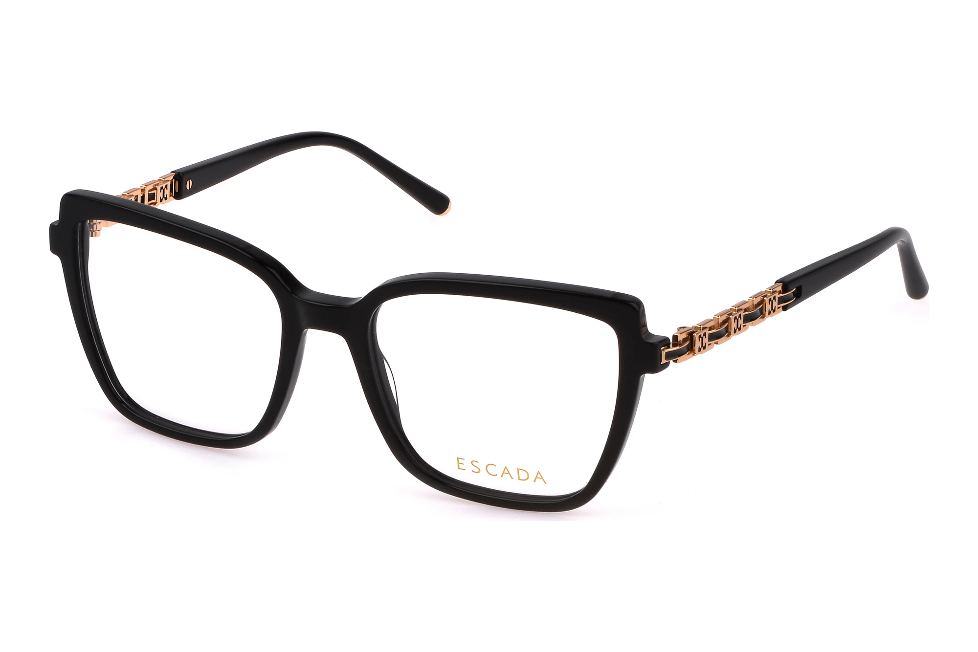 Escada Eyeglasses Frames Only, VESB04K COL.0700, 135, Black/Brown ESCADA VESE08K – Eyemart Express main image 3
