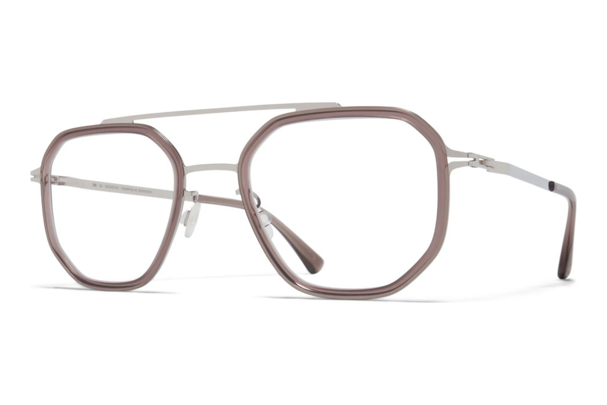 MYKITA   SATU 386 A104-Shiny Silver/Maroon