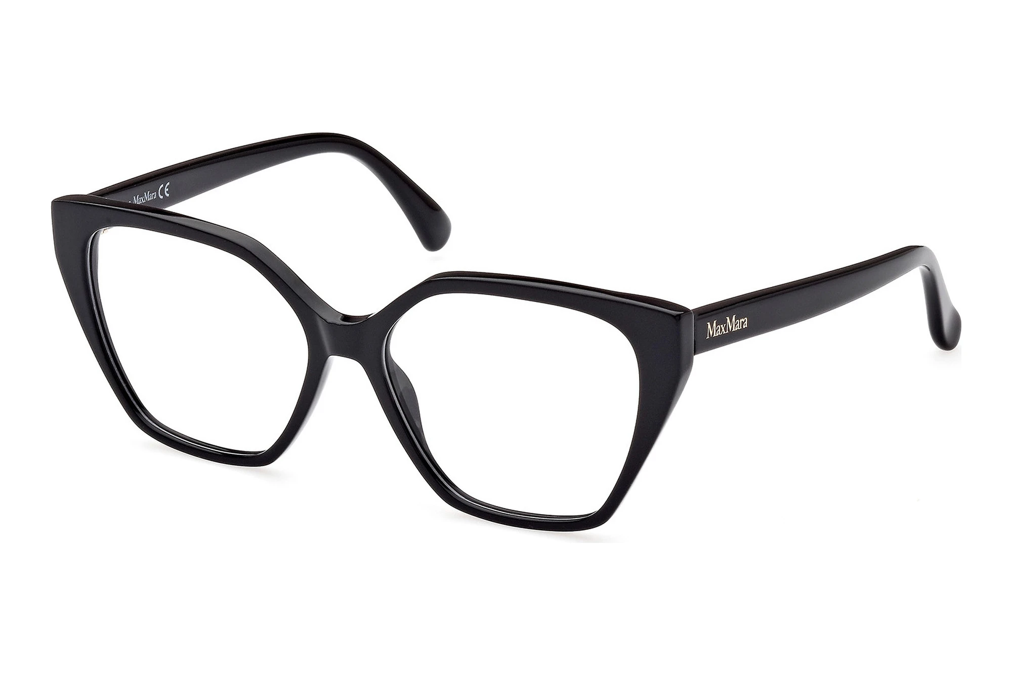 Max Mara MM 1390 G Glasses FRAMES ONLY Cat Eye 55 17 145 Black Full Rim Max Mara MM5006 001 Black Plastic Cat Eye Optical Eyeglasses  main image 3