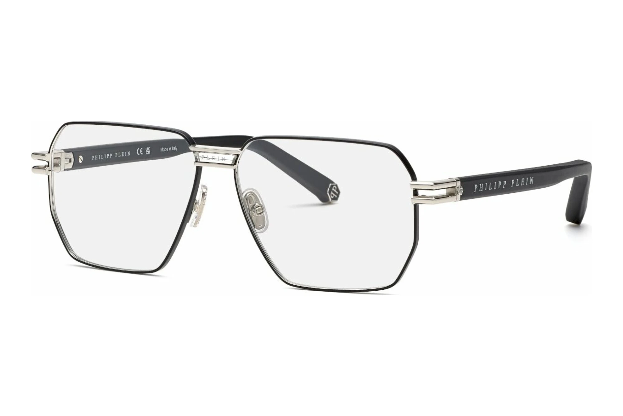 Philipp Plein   VPP114M 0K07 SHINY PALLADIUM W/SEMI MATT BLACK PARTS