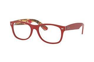 Ray-Ban RX5184 5406 TOP MATTE RED ON TEXT CAMUFLAG