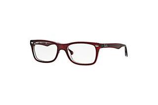 Ray-Ban RX5228 5112 DARK RED ON TRASPARENT