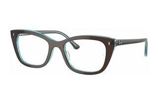Ray-Ban RX5433 8366 Brown On Transparent Blue