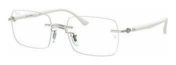 Ray-Ban RX8767 1228 WHITE ON SILVER