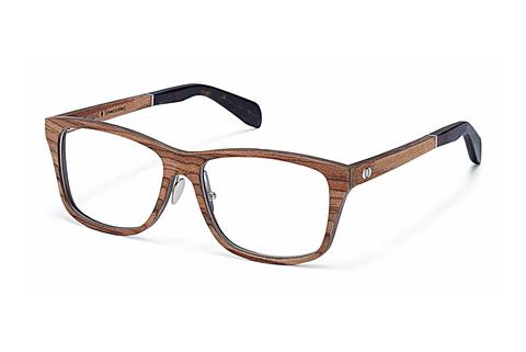 Gafas de diseño Wood Fellas Schwarzenberg (10954 zebrano)