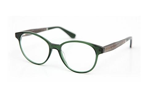 Gafas de diseño Wood Fellas Haldenwang (10972 grey oak/crystal green)